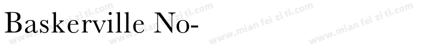 Baskerville No字体转换